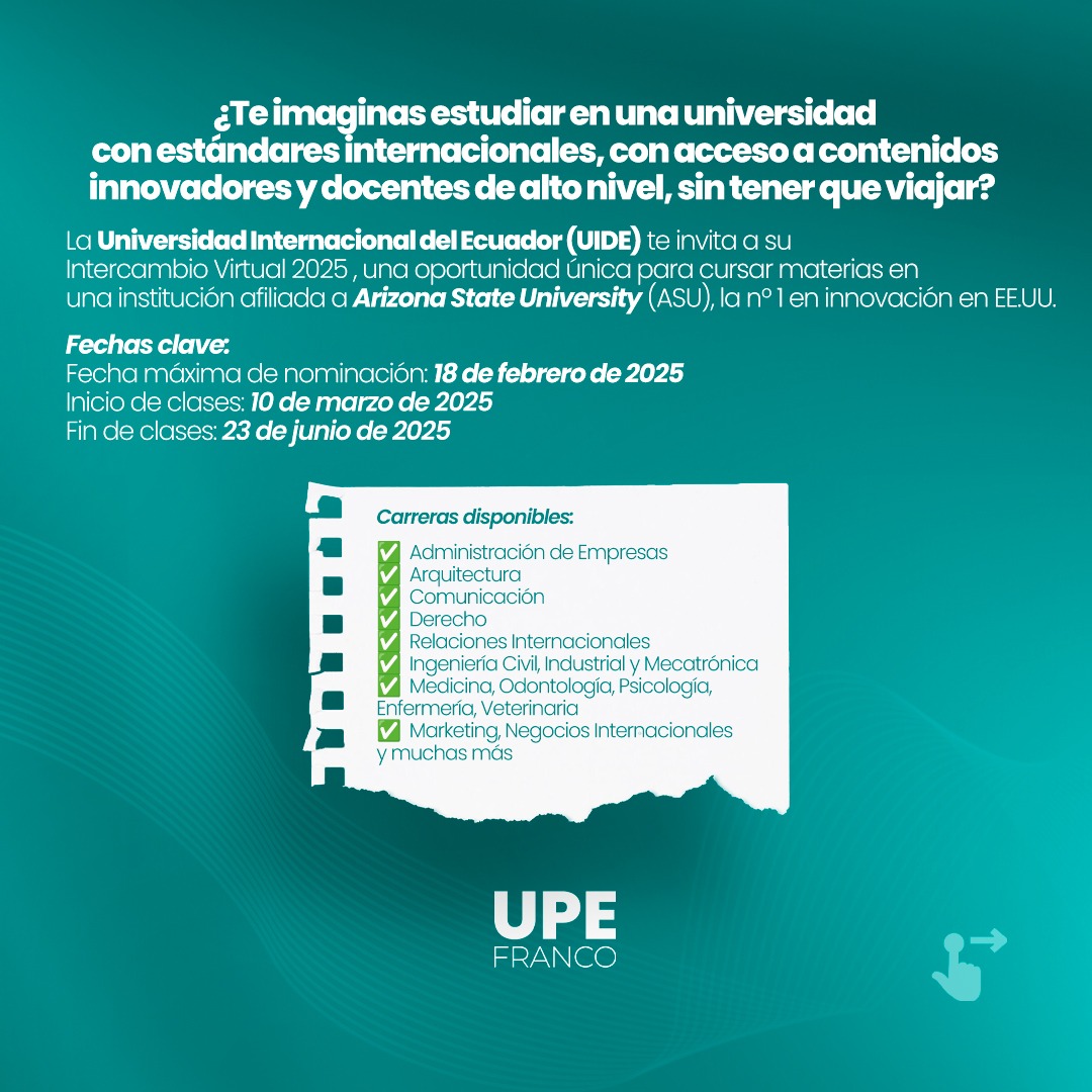 UPE abre Inscripciones para el Intercambio Virtual 2025: ¡Viví una Experiencia Académica Internacional sin salir de casa!