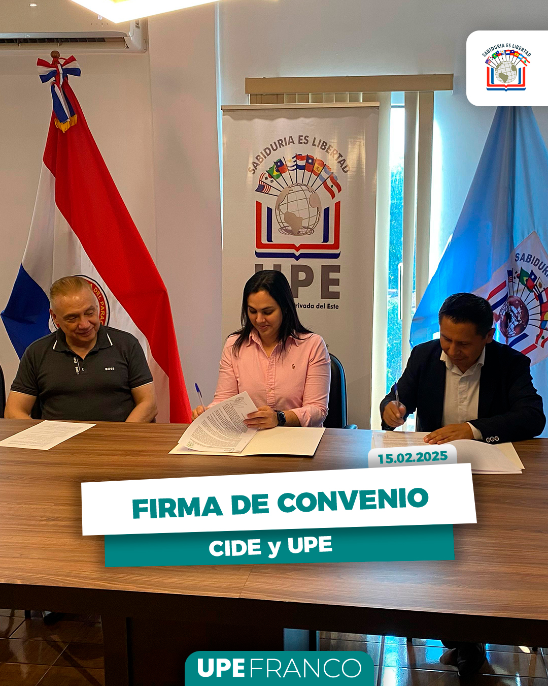 UPE firma convenio de cooperación con el Centro de Investigación y Desarrollo de Ecuador (CIDE) 