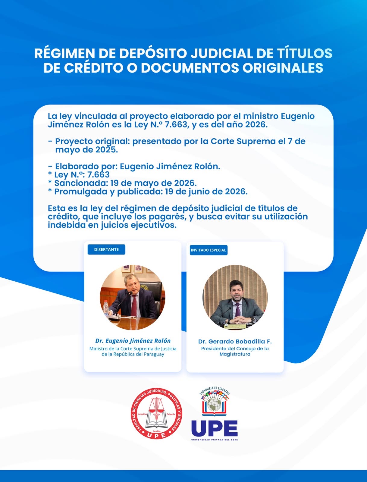 CONFERENCIA MAGISTRAL | LA NUEVA REGULACIÓN DEL PAGARÉ EN PARAGUAY