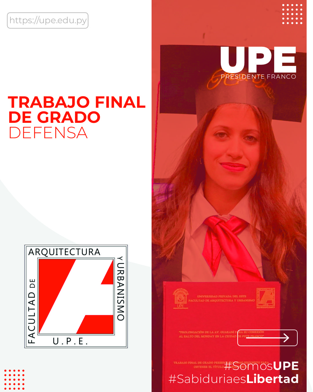 Nueva egresada de la carrera de Arquitectura: Defensa Exitosa del Trabajo Final de Grado