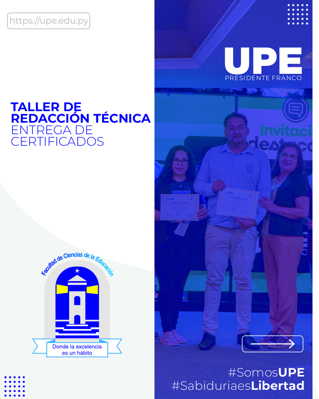 Capacitación de Redacción Técnica para Funcionarios de UPE: Entrega de Certificados