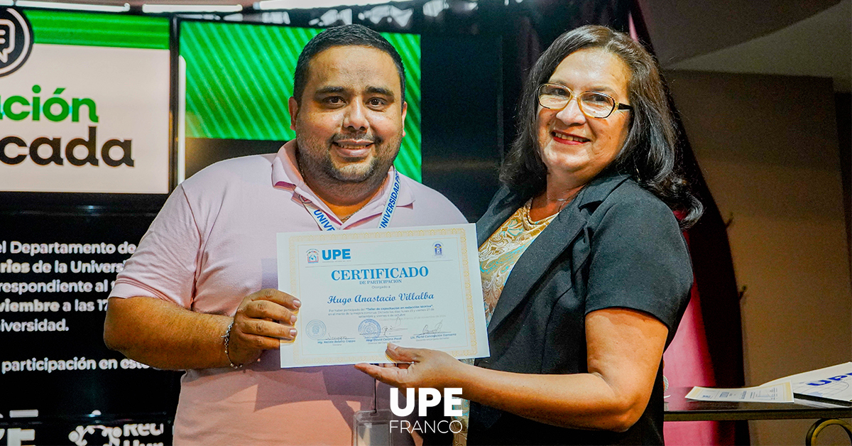 Capacitación de Redacción Técnica para Funcionarios de UPE: Entrega de Certificados