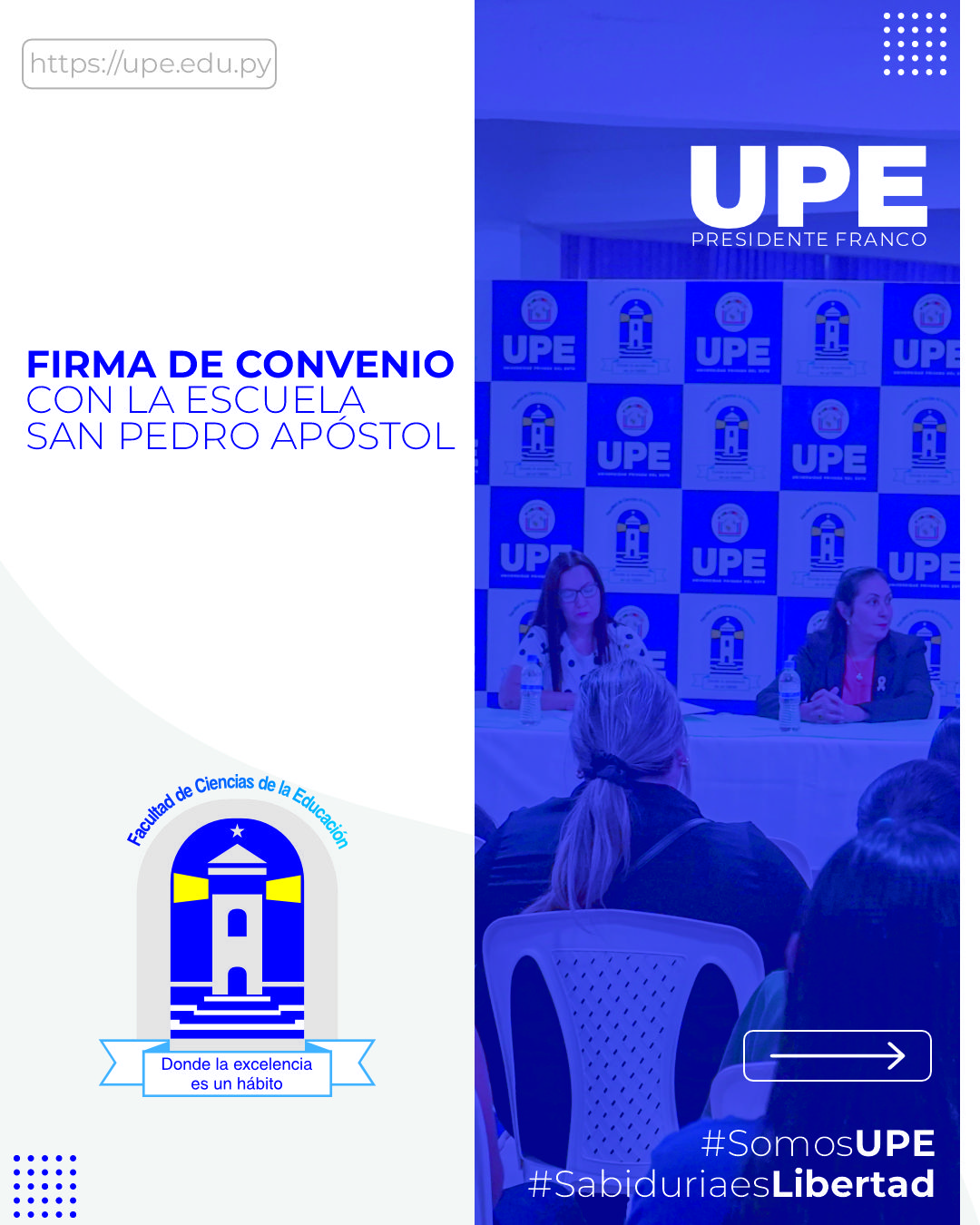 Facultad de Ciencias de la Educación de la UPE Establece Convenio con Escuela San Pedro Apóstol