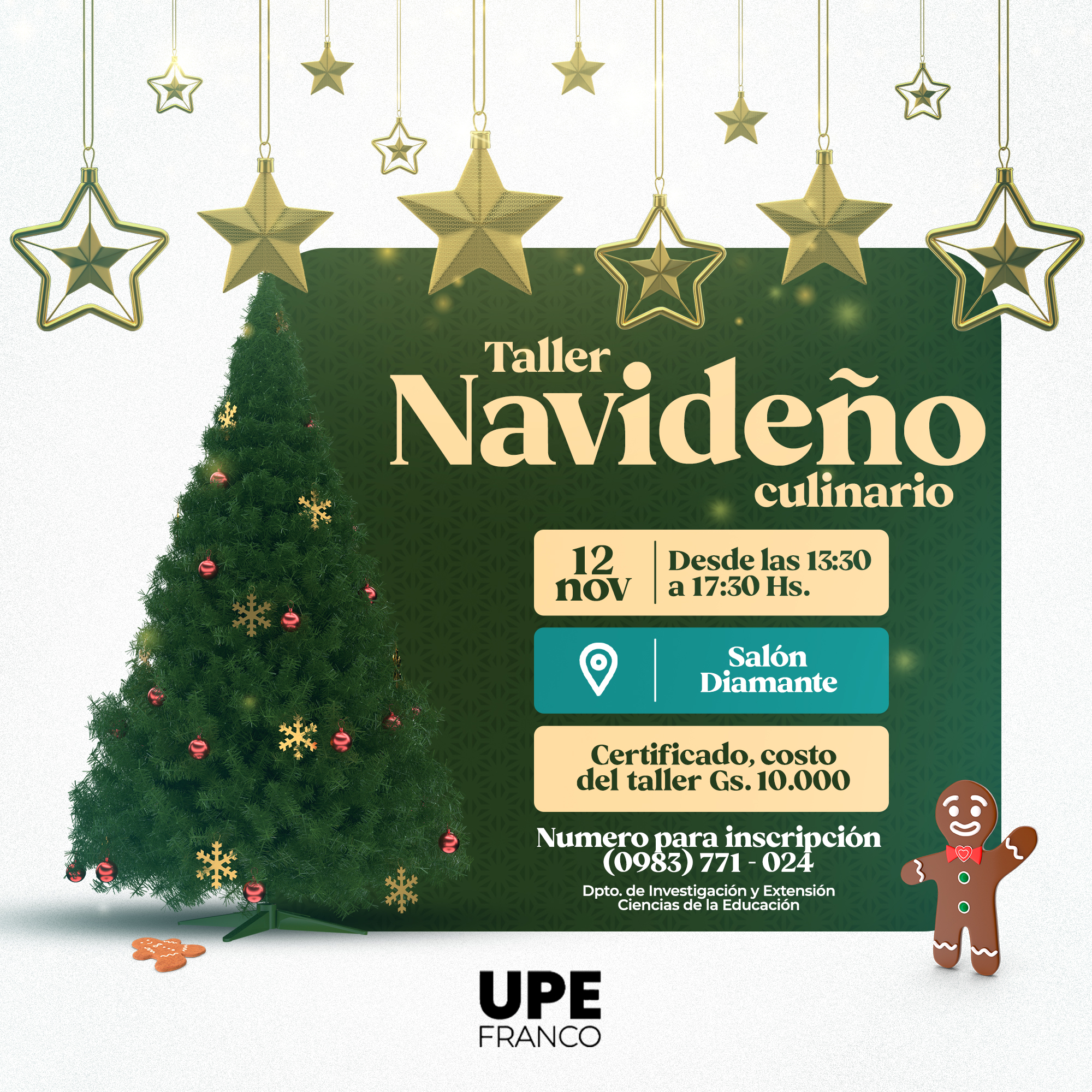 Taller Navideño Culinario en UPE Franco: Dale alegría y sabor a tu Navidad