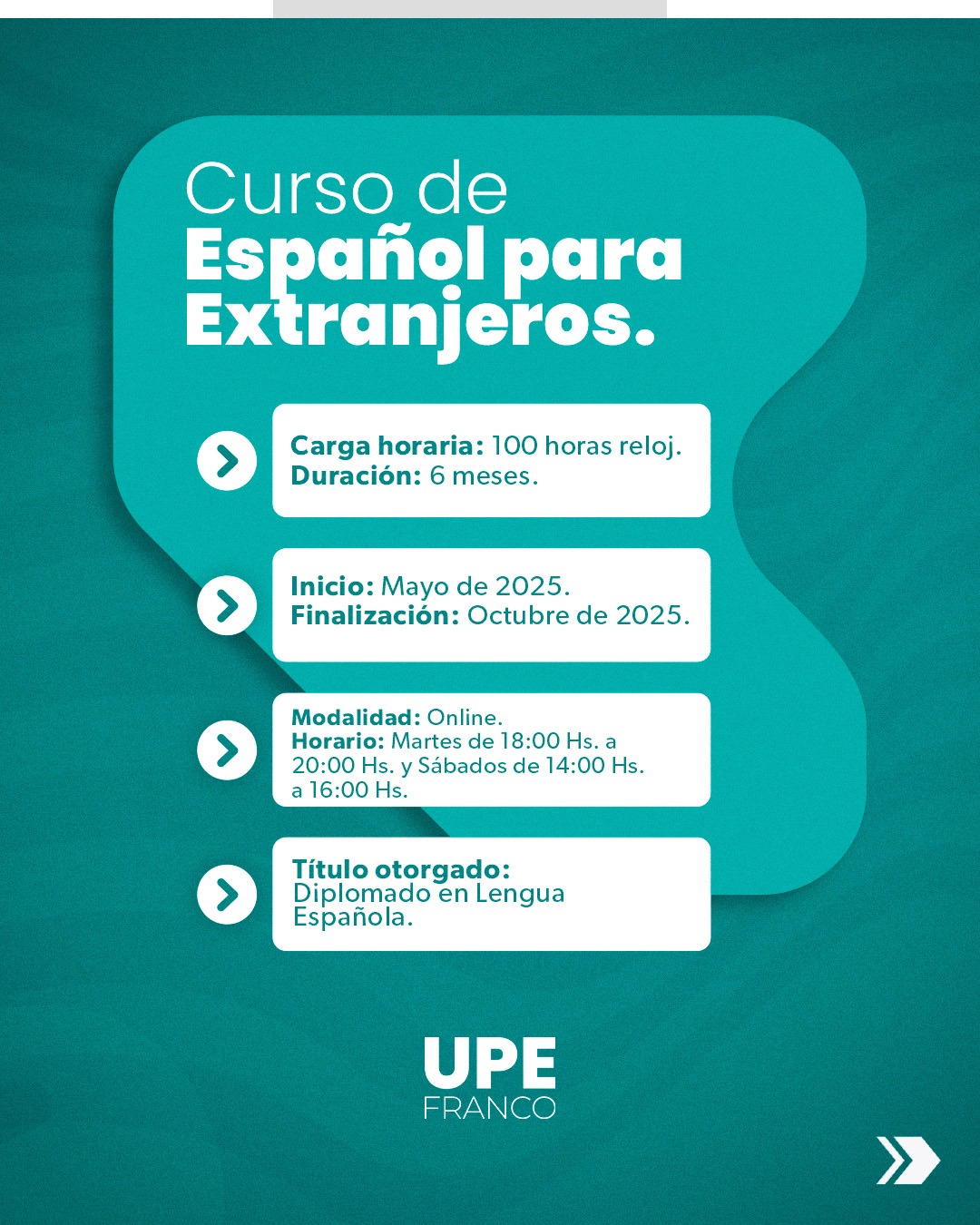 CONVOCATORIA A INSCRIPCIÓN: Curso de Español para Extranjeros