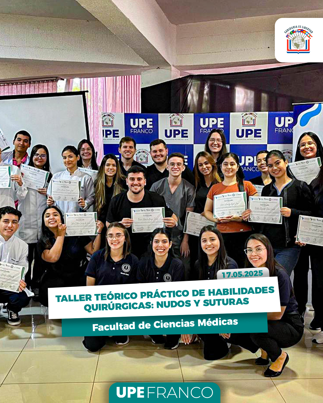 Concluye con éxito el Taller Teórico Práctico de Habilidades Quirúrgicas: Nudos y Suturas