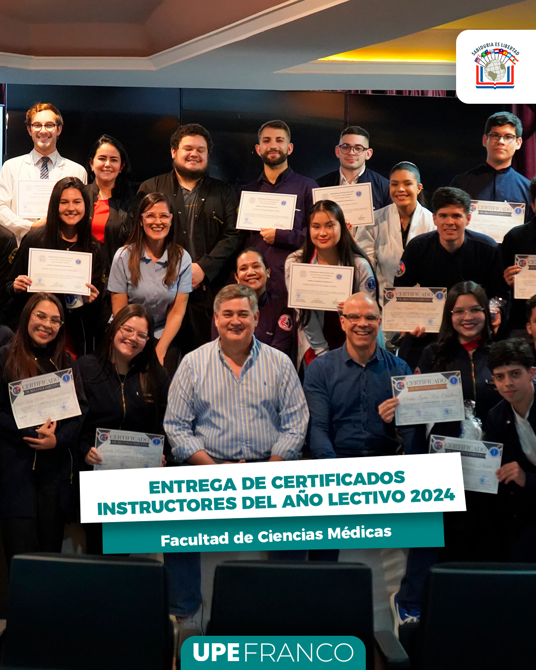 Entrega de certificados a instructores de cátedras en Medicina: Reconocimiento a la labor académica