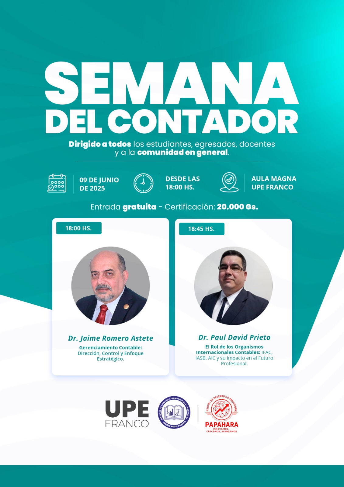Semana del Contador 2025: Formación y actualización en la UPE Franco