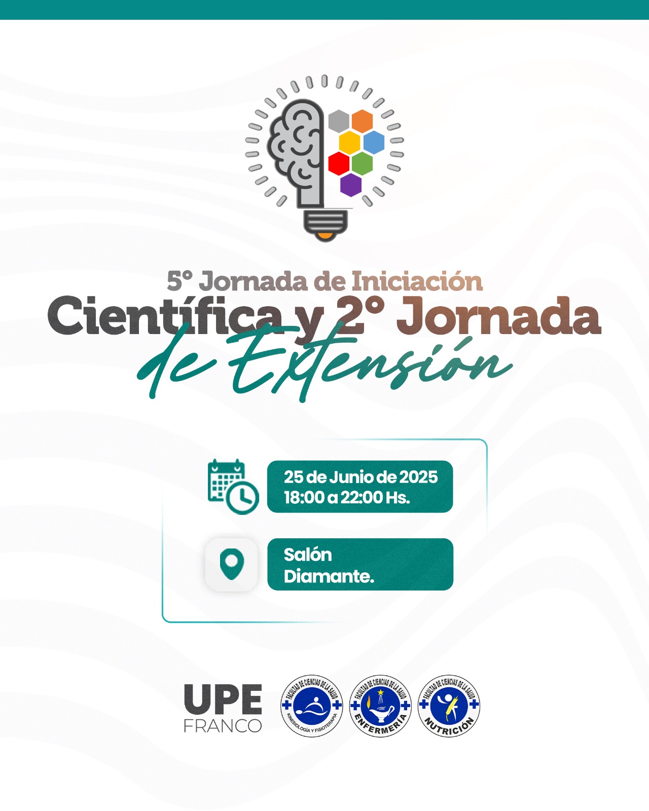 5.ª Jornada de Iniciación Científica y 2.ª Jornada de Extensión en Ciencias de la Salud