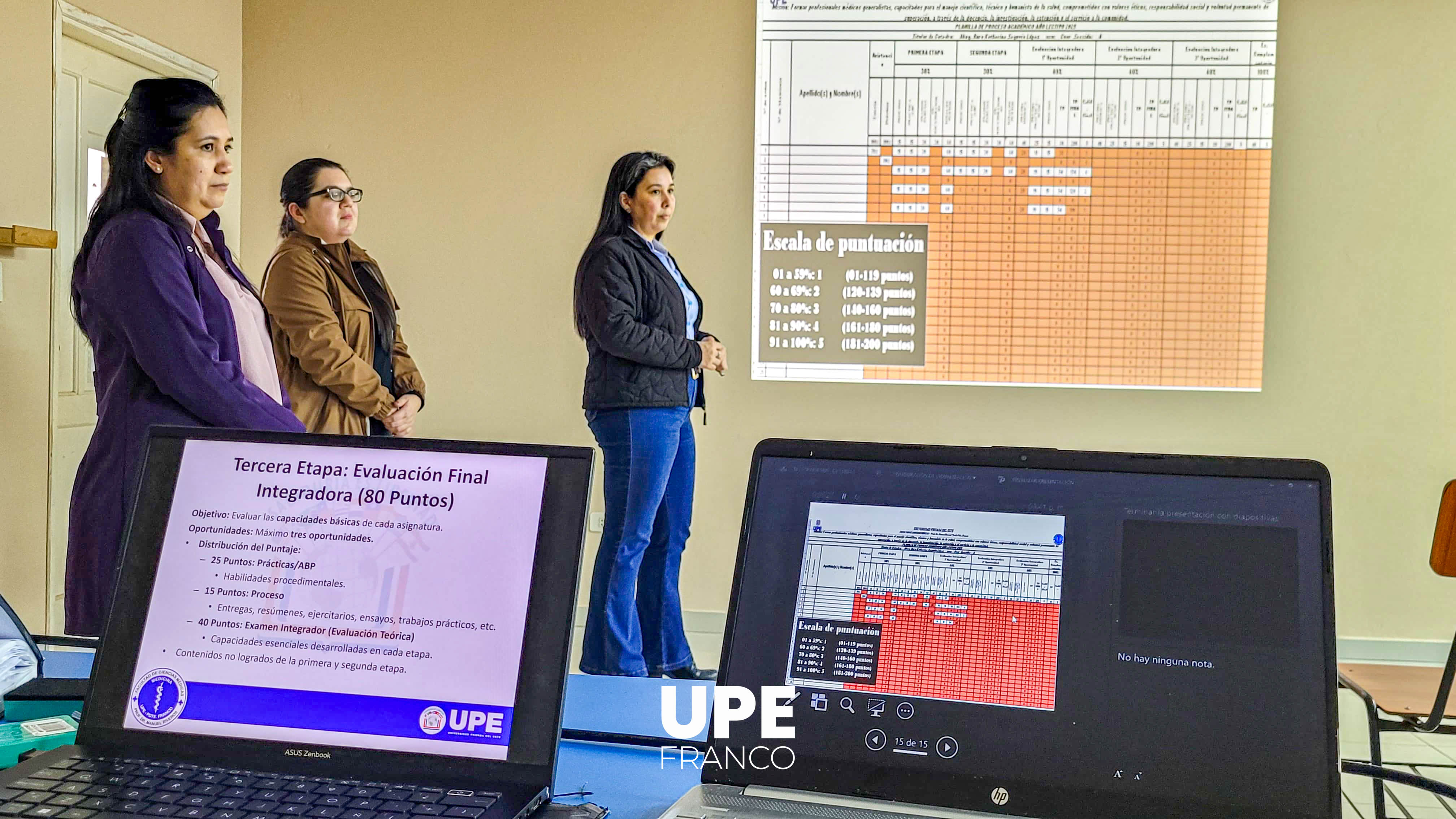Sistema de Evaluación: Reunión de docentes en Medicina UPE