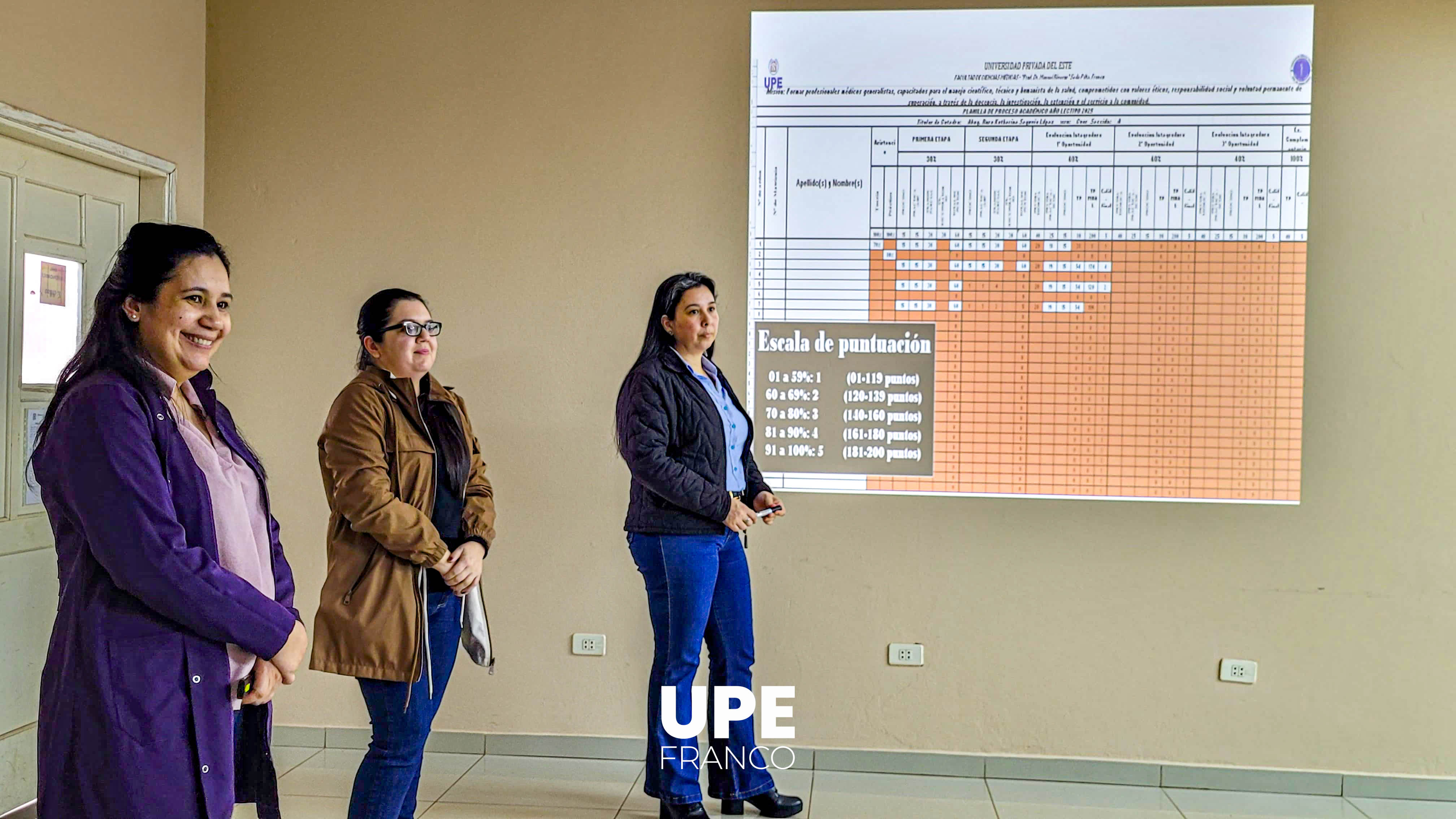 Sistema de Evaluación: Reunión de docentes en Medicina UPE