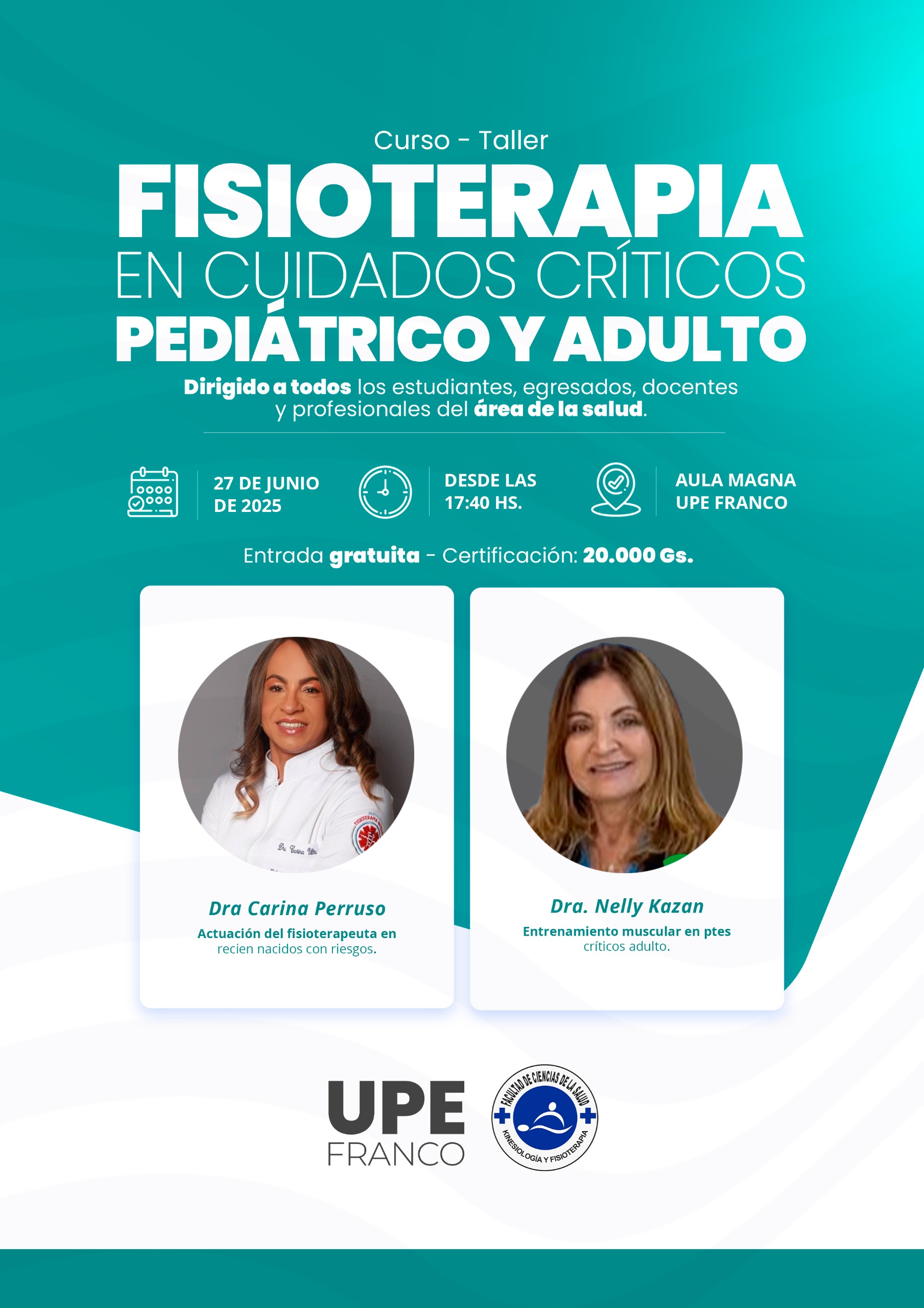 Curso Taller de Fisioterapia: Cuidados Críticos Pediátrico y Adulto