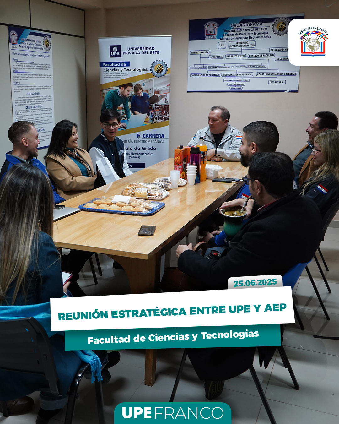 Reunión Estratégica entre autoridades de la Facultad de Ciencias y Tecnologías y la Agencia Espacial del Paraguay