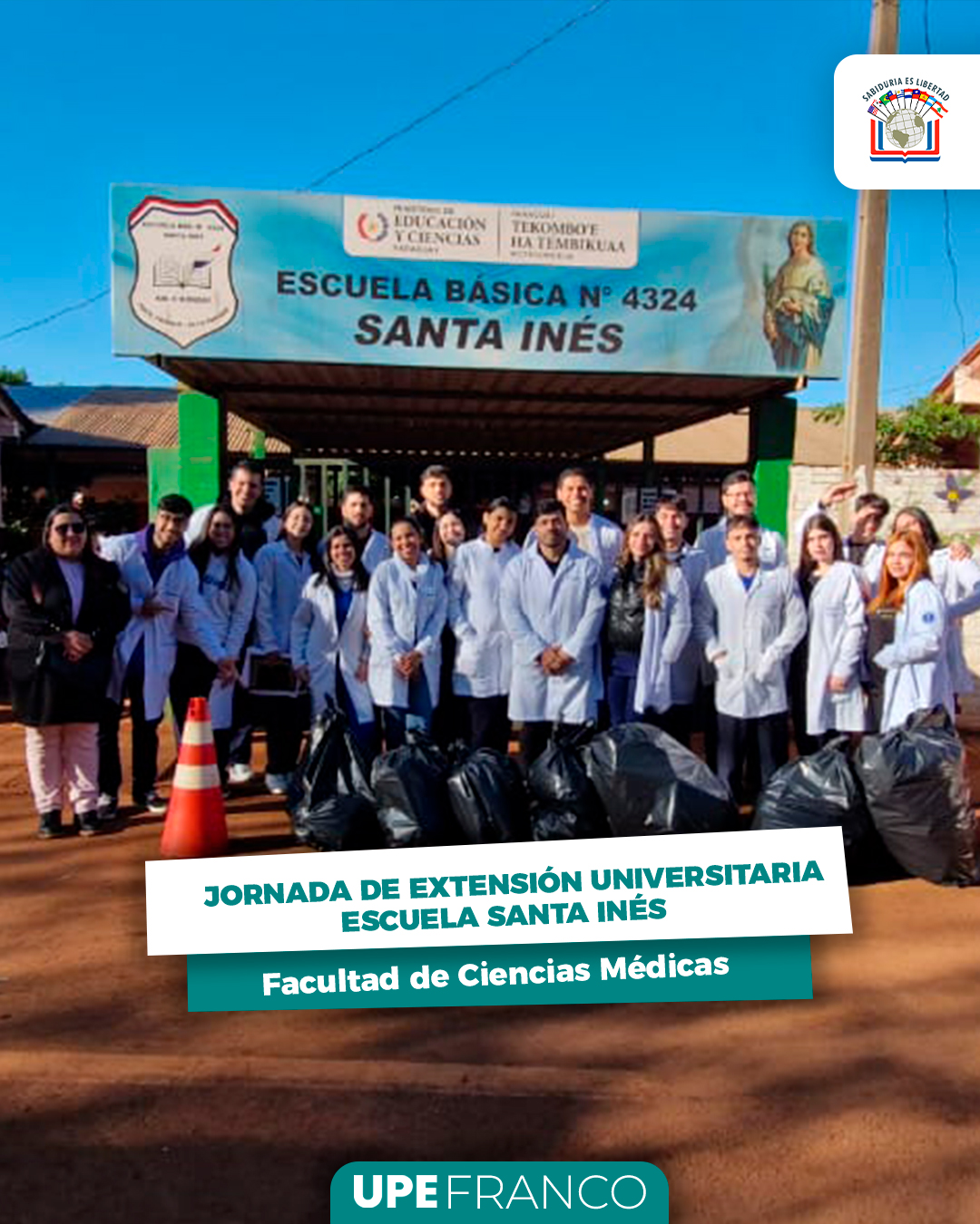 Escuela Saludable: Estudiantes de Medicina realizan Extensión Universitaria en la Escuela Santa Inés