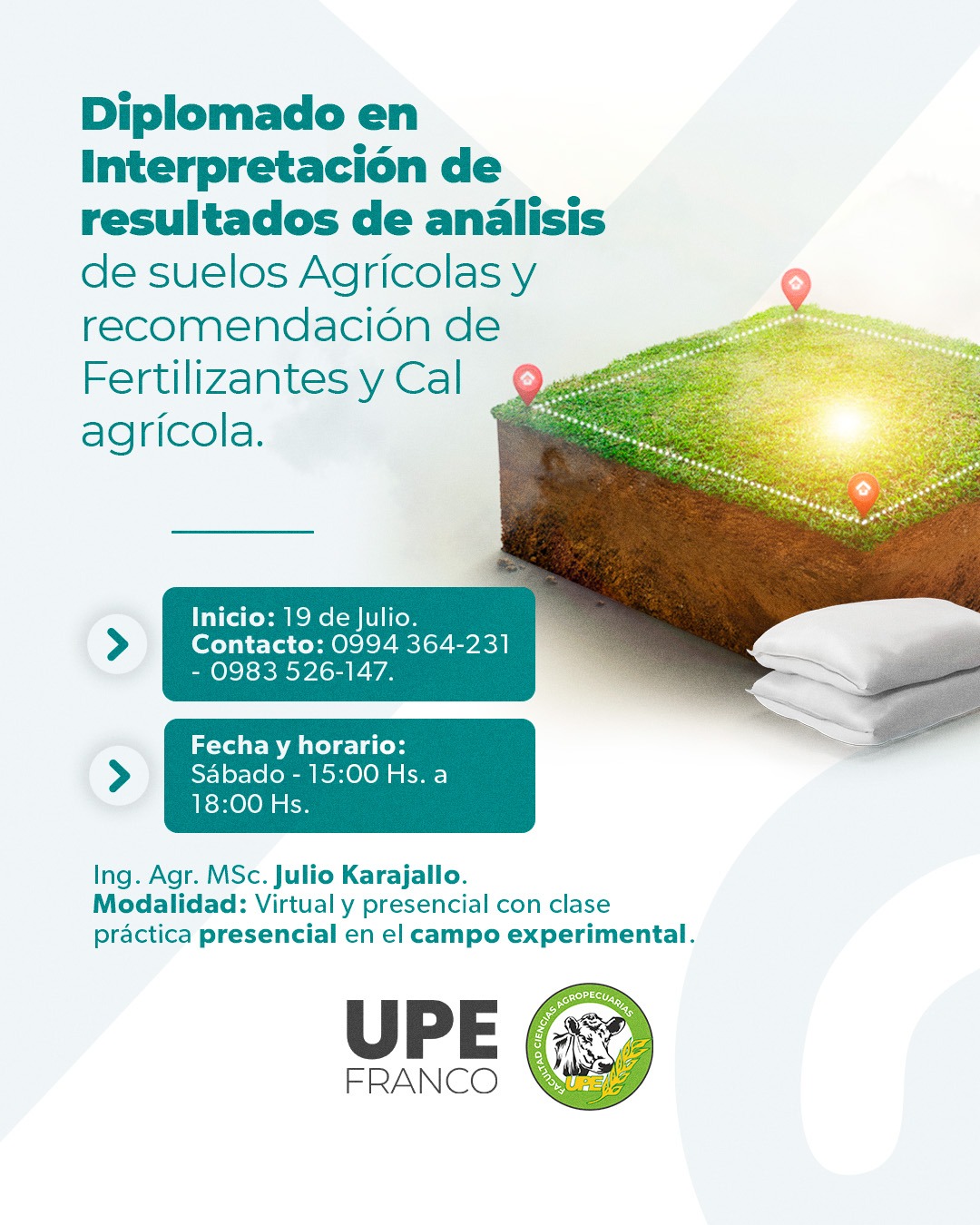 INSCRIPCIONES ABIERTAS: Diplomado en Interpretación de Resultados de Análisis de Suelos Agrícolas y Recomendación de Fertilizantes y Cal Agrícola
