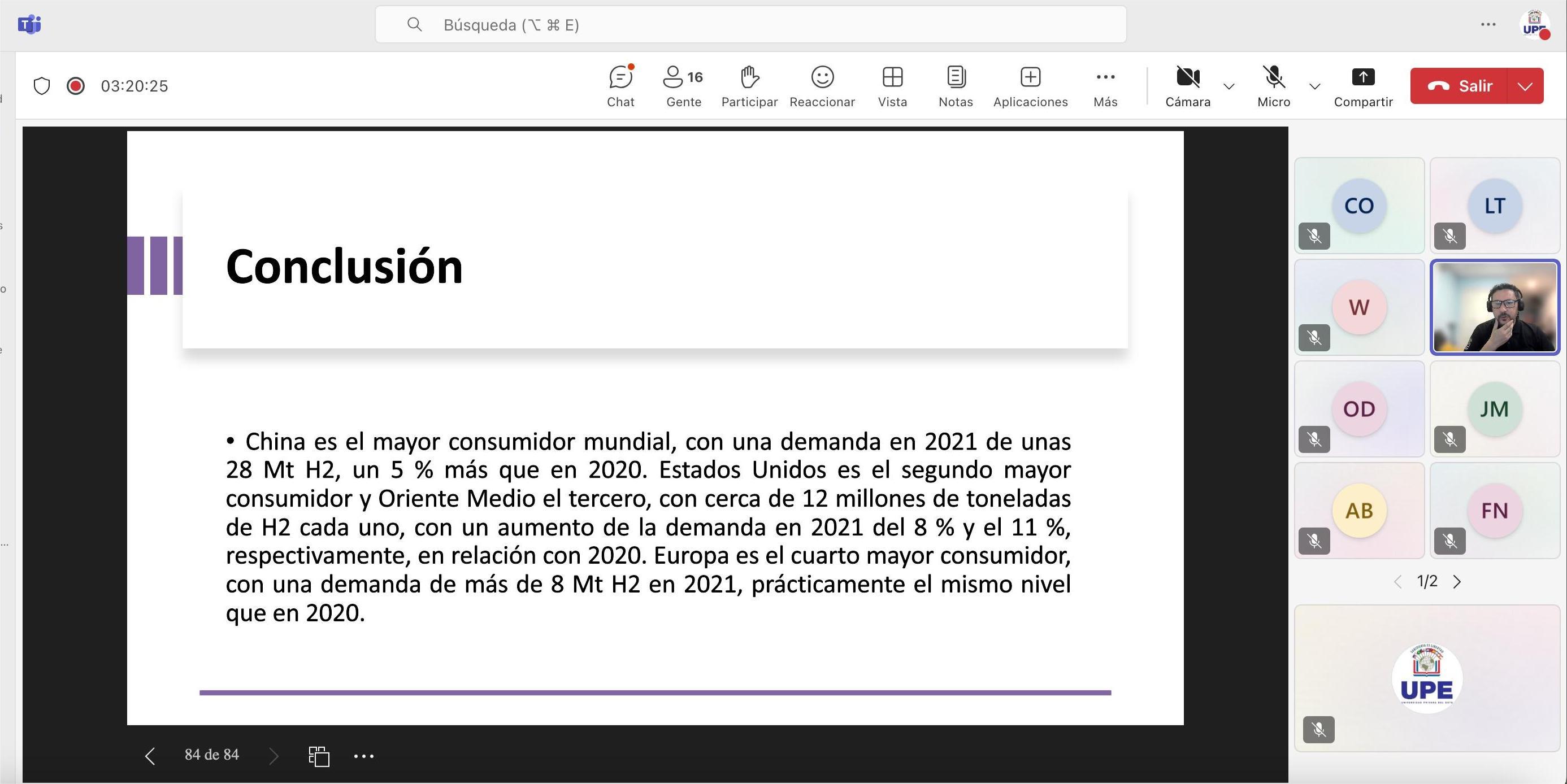 Segunda clase del Diplomado en Tecnología del Hidrógeno