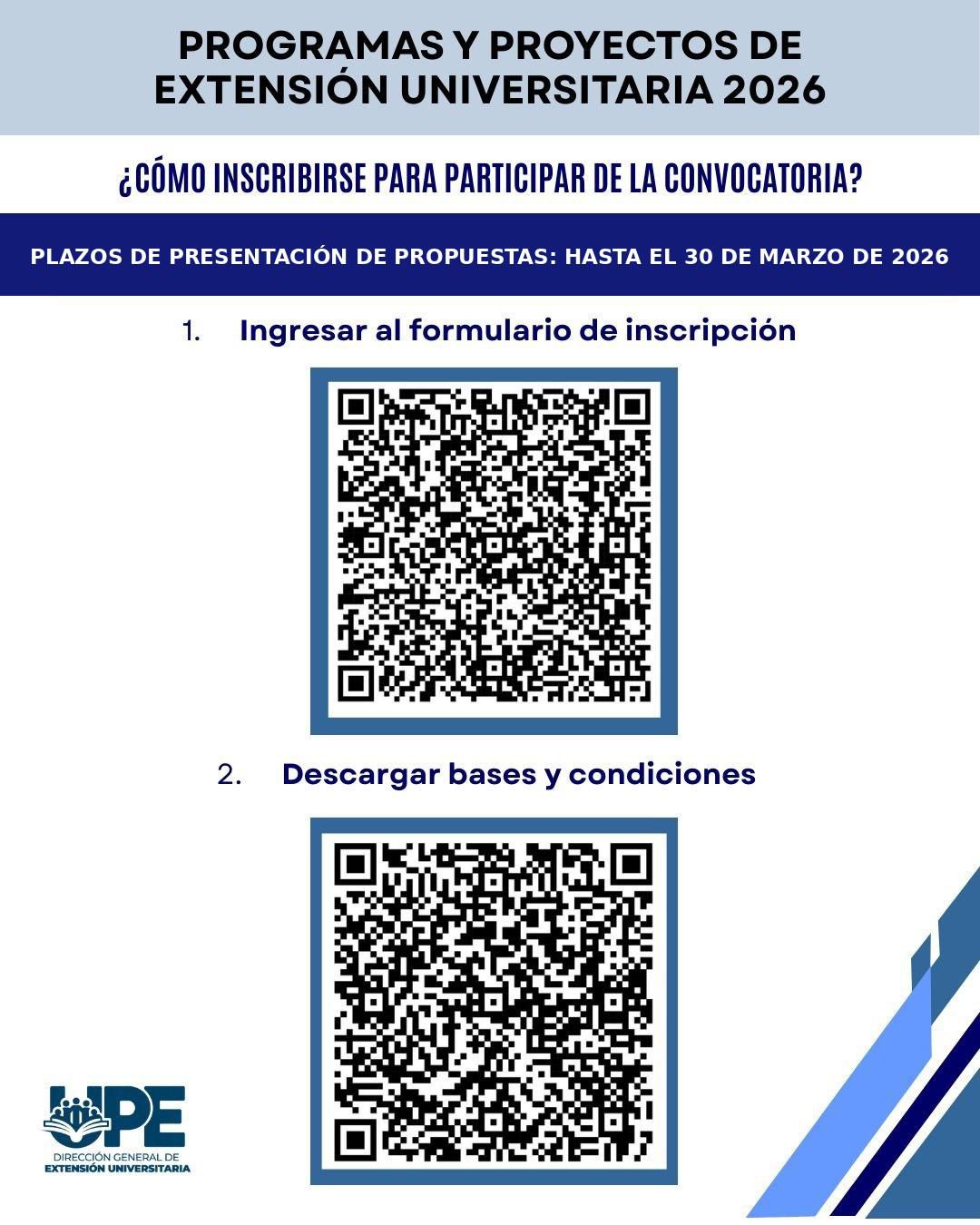 Se extiende el plazo de inscripción a Programas y Proyectos de Extensión Universitaria 2026