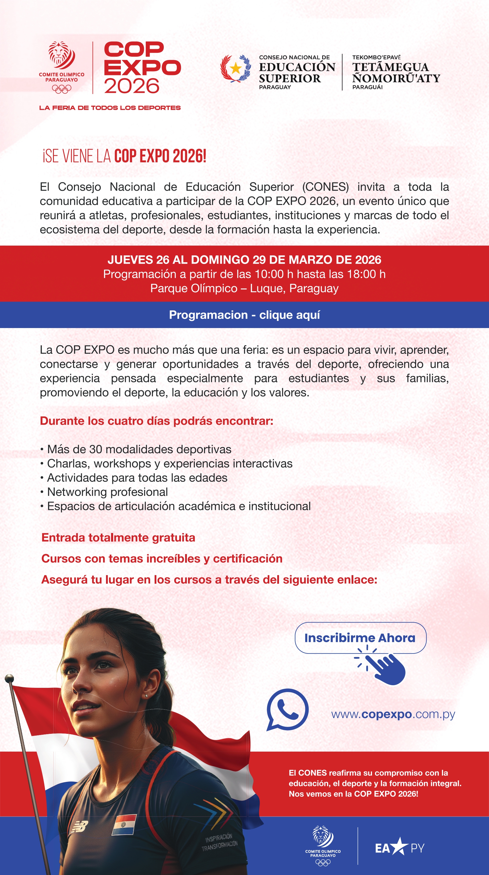 CONES invita a la comunidad educativa a participar de la COP EXPO 2026