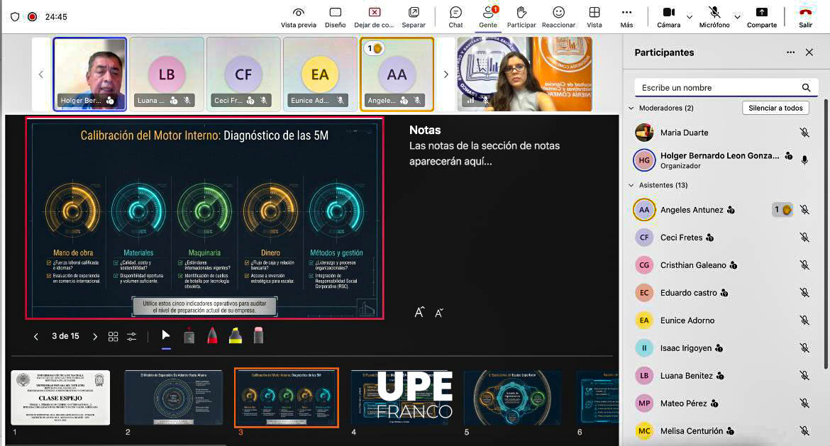 CLASE ESPEJO INTERNACIONAL: Universidad Privada del Este (UPE) - Universidad Técnica de Machala (UTMACH)