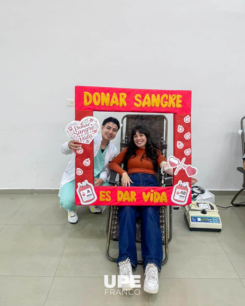 FACULTAD DE CIENCIAS DE LA SALUD REALIZÓ CAMPAÑA DE DONACIÓN DE SANGRE EN LA UPE FRANCO