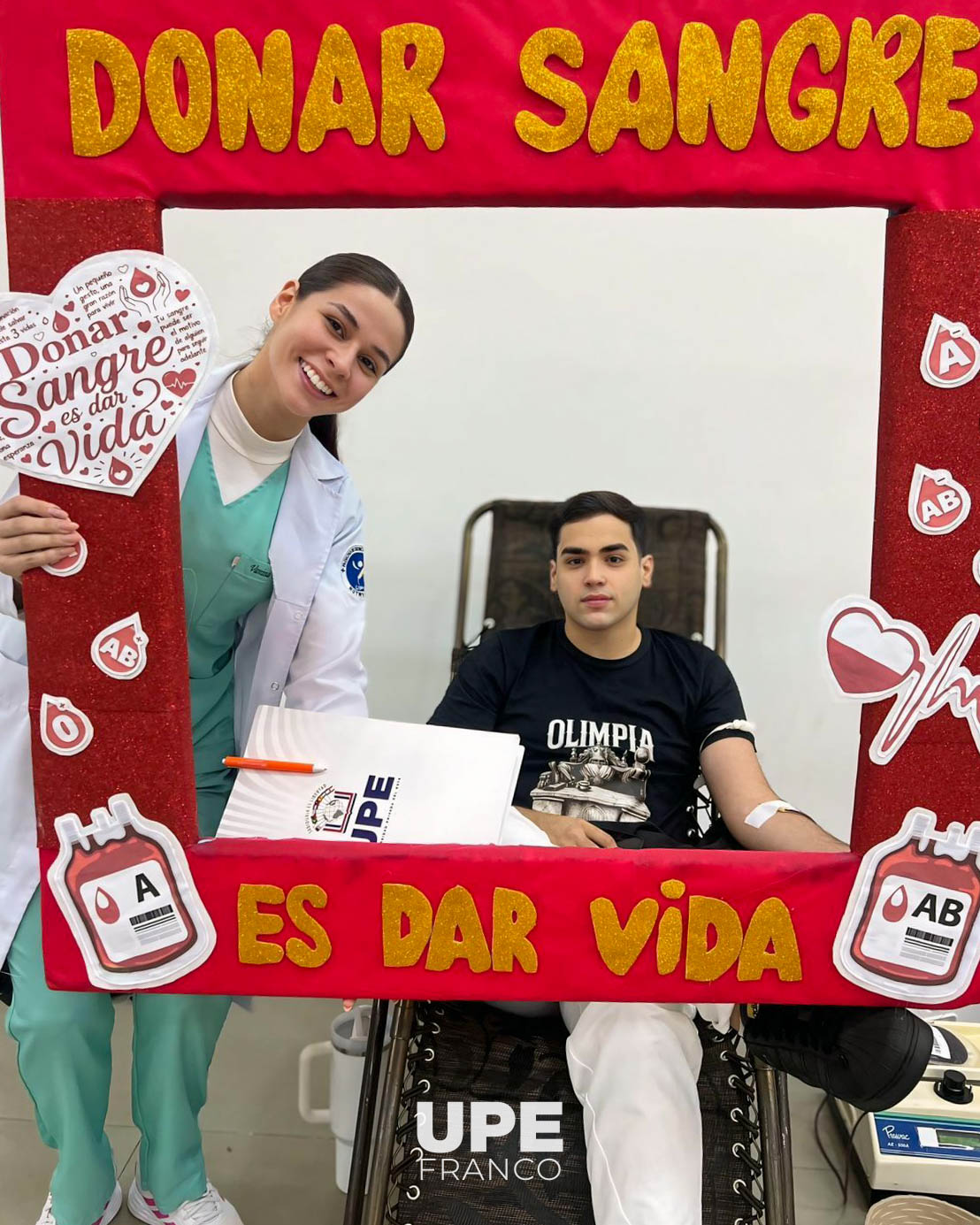 FACULTAD DE CIENCIAS DE LA SALUD REALIZÓ CAMPAÑA DE DONACIÓN DE SANGRE EN LA UPE FRANCO