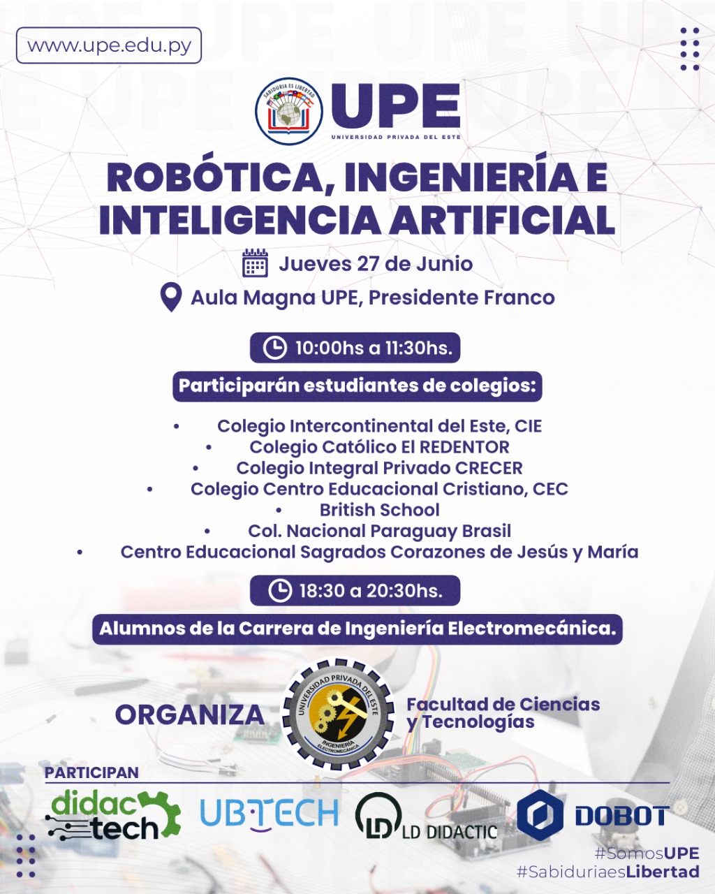 Robótica, Ingeniería e Inteligencia Artificial - Facultad de Ciencias y Tecnologías