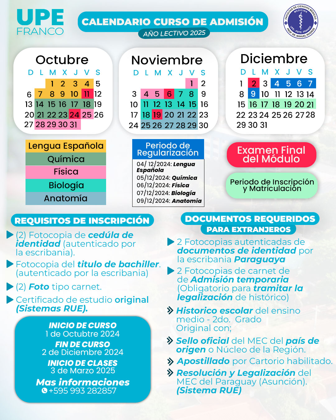 Primera Convocatoria de Medicina UPE 2025