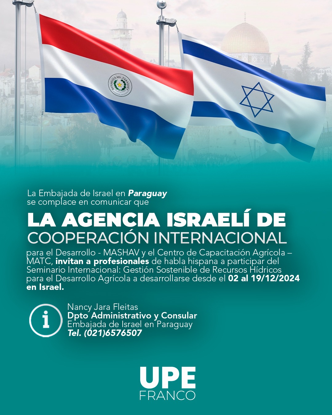 Innovación en la Gestión de Recursos Hídricos: Oportunidad de Capacitación en Israel