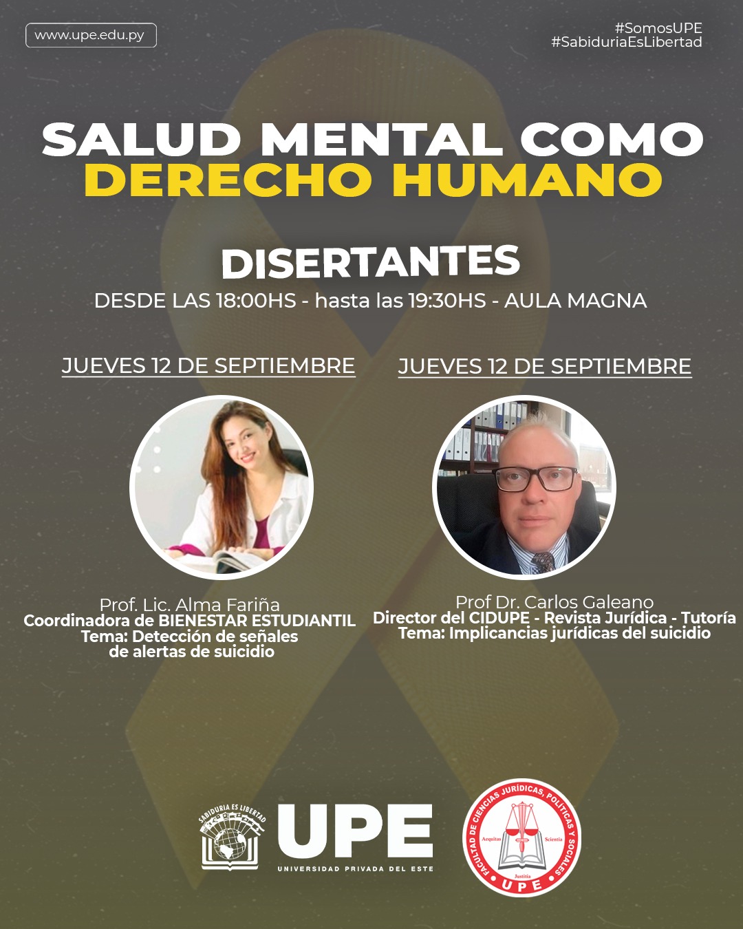 Conferencia Académica: Salud Mental como Derecho Humano y Prevención del Suicidio