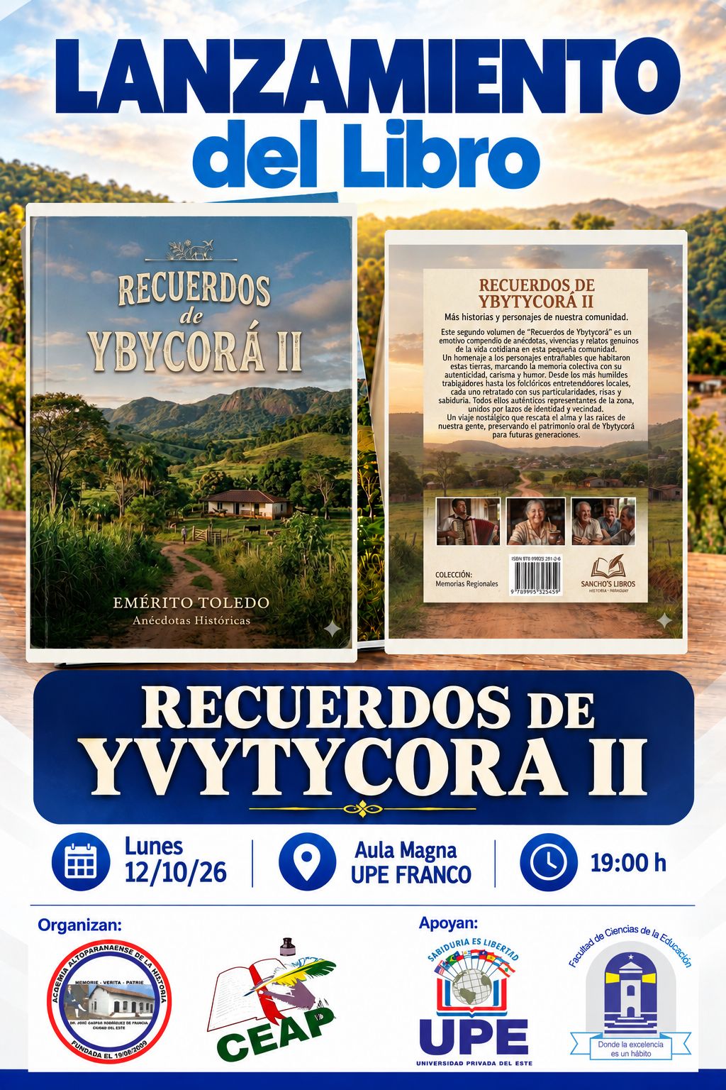 LANZAMIENTO DEL LIBRO “RECUERDOS DE YVYTYCORA II”