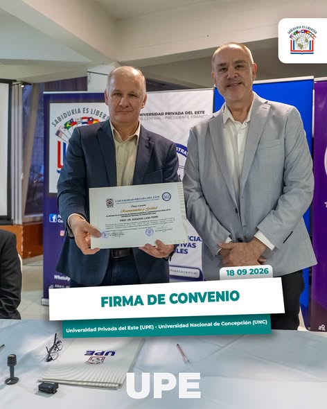 FIRMA DE CONVENIO MARCO ENTRE LA UPE Y LA UNIVERSIDAD NACIONAL DE CONCEPCIÓN