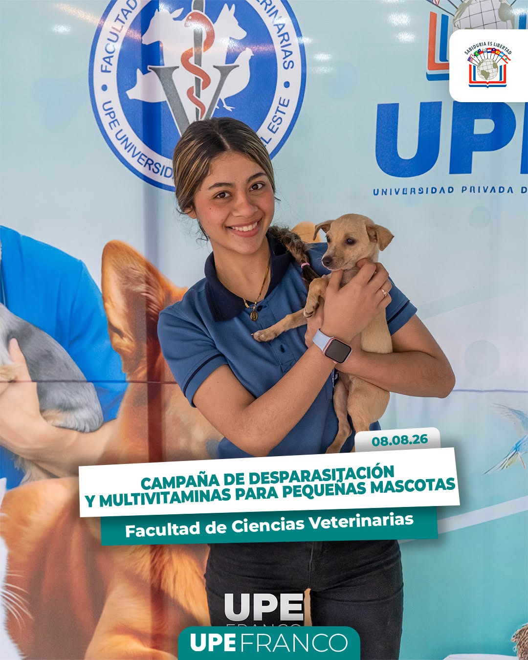 Facultad de Ciencias Veterinarias realizó campaña de desparasitación y multivitaminas para pequeñas mascotas