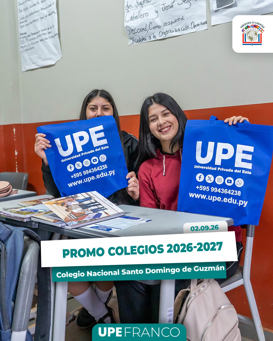 Promo Colegios 2026/2027 | UPE Franco