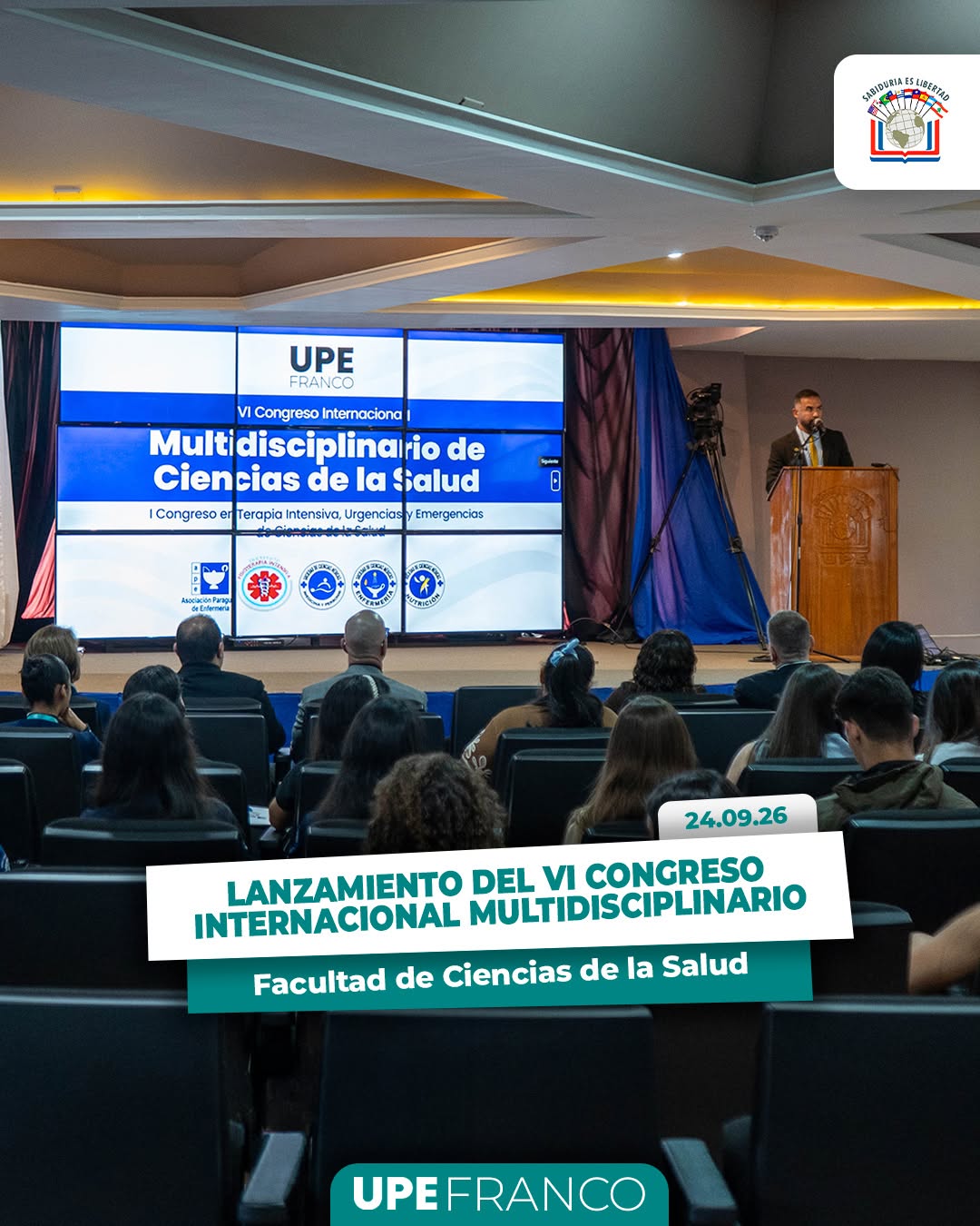 LANZAMIENTO DEL VI CONGRESO INTERNACIONAL MULTIDISCIPLINARIO DE CIENCIAS DE LA SALUD | UPE FRANCO