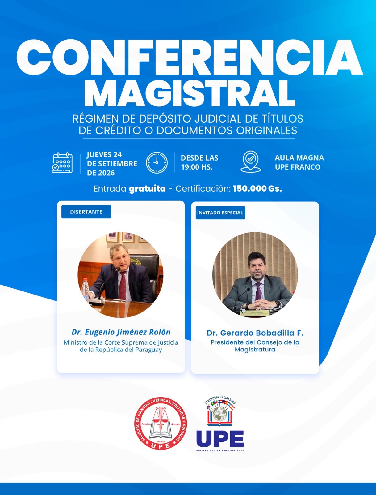CONFERENCIA MAGISTRAL | LA NUEVA REGULACIÓN DEL PAGARÉ EN PARAGUAY