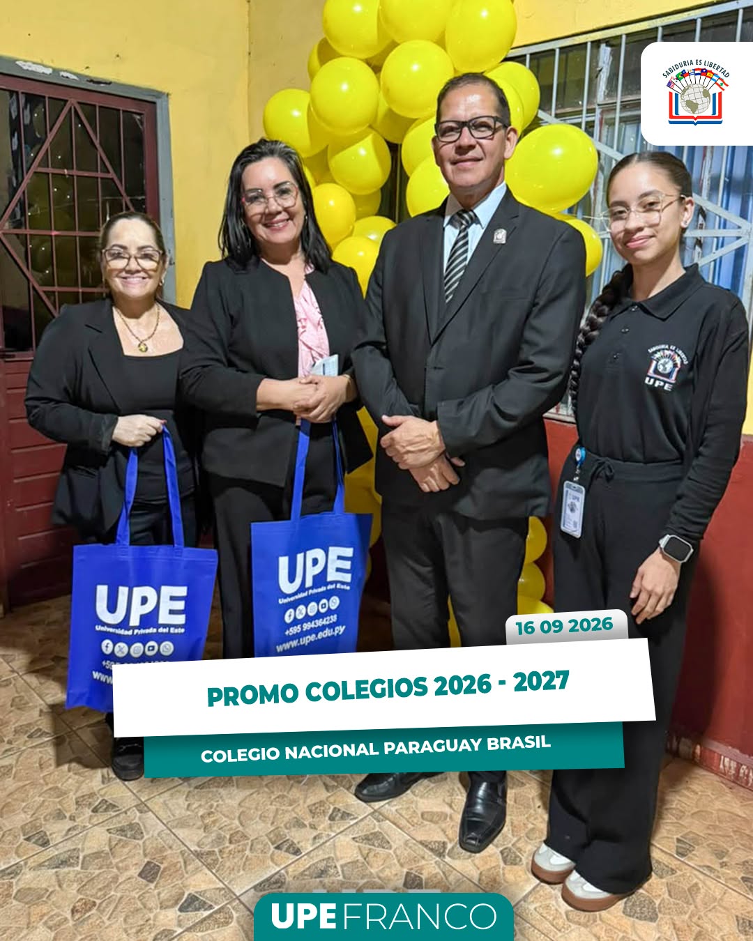 PROMO COLEGIOS 2026/2027 | UPE FRANCO